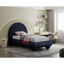 Meridian Madrid Navy Velvet Twin Bed IMAGE 2