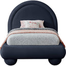 Meridian Madrid Navy Velvet Twin Bed IMAGE 3