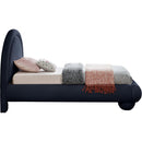 Meridian Madrid Navy Velvet Twin Bed IMAGE 4