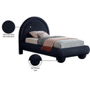 Meridian Madrid Navy Velvet Twin Bed IMAGE 8