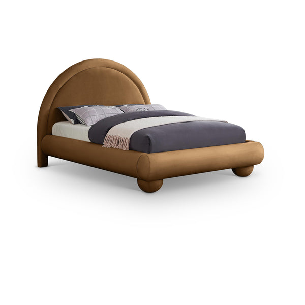 Meridian Madrid Saddle Velvet King Bed IMAGE 1