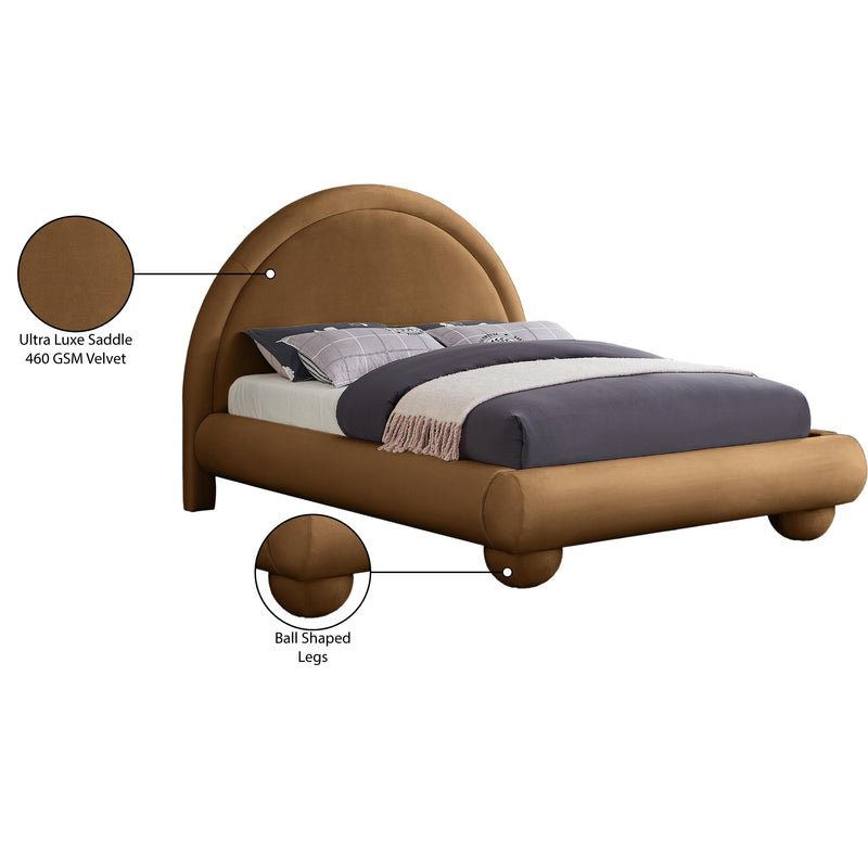 Meridian Madrid Saddle Velvet King Bed IMAGE 8