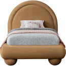 Meridian Madrid Saddle Velvet Twin Bed IMAGE 3