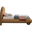 Meridian Madrid Saddle Velvet Twin Bed IMAGE 4