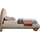 Meridian Madrid Taupe Velvet Twin Bed IMAGE 4
