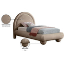 Meridian Madrid Taupe Velvet Twin Bed IMAGE 8