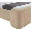  Meridian Modena Beige Chenille Fabric Upholstered Queen Bed IMAGE 6