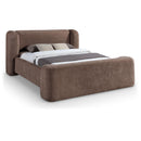  Meridian Modena Brown Chenille Fabric Upholstered Full Bed IMAGE 1