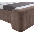  Meridian Modena Brown Chenille Fabric Upholstered Queen Bed IMAGE 6