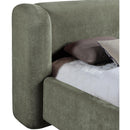  Meridian Modena Green Chenille Fabric Upholstered Twin Bed IMAGE 7
