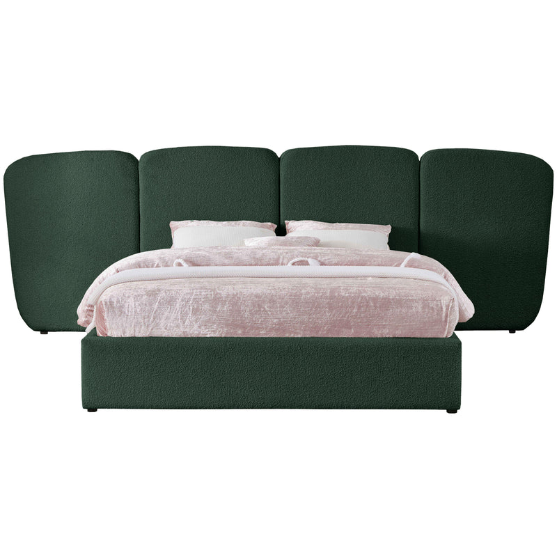 Meridian Shiloh Green Green Boucle Fabric Queen Bed (3 Boxes) IMAGE 3