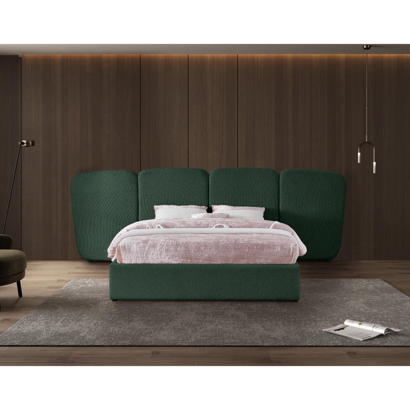 Meridian Shiloh Green Green Boucle Fabric Queen Bed (3 Boxes) IMAGE 4