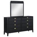  Coaster Furniture Brookmead 224713M 8-Drawer Dresser with Mirror - Black IMAGE 1