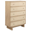  Coaster Furniture Kailani 225045 5-Drawer Bedroom Chest of Drawers - Beige Oak IMAGE 1