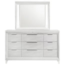  Coaster Furniture Marmore 224963M 9-Drawer Dresser and LED Mirror - White IMAGE 2