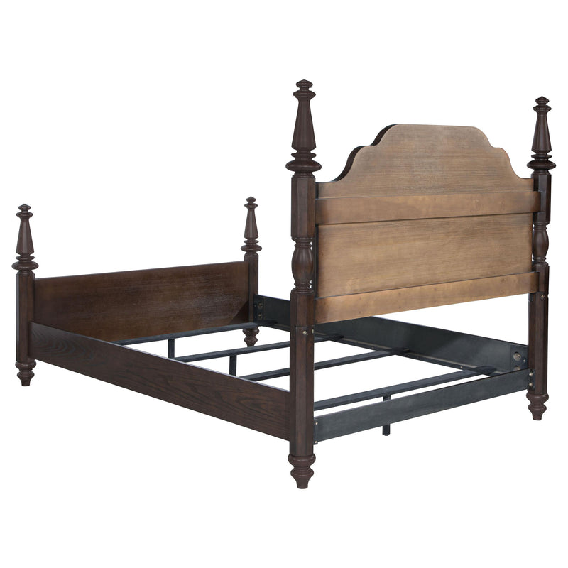  Coaster Furniture Andover 223631Q 63-inch Four Poster Queen Bed - Dark Oak IMAGE 3