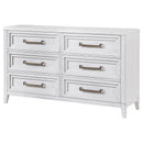  Coaster Furniture Marielle 224843 6-Drawer Bedroom Dresser - Distressed White IMAGE 3