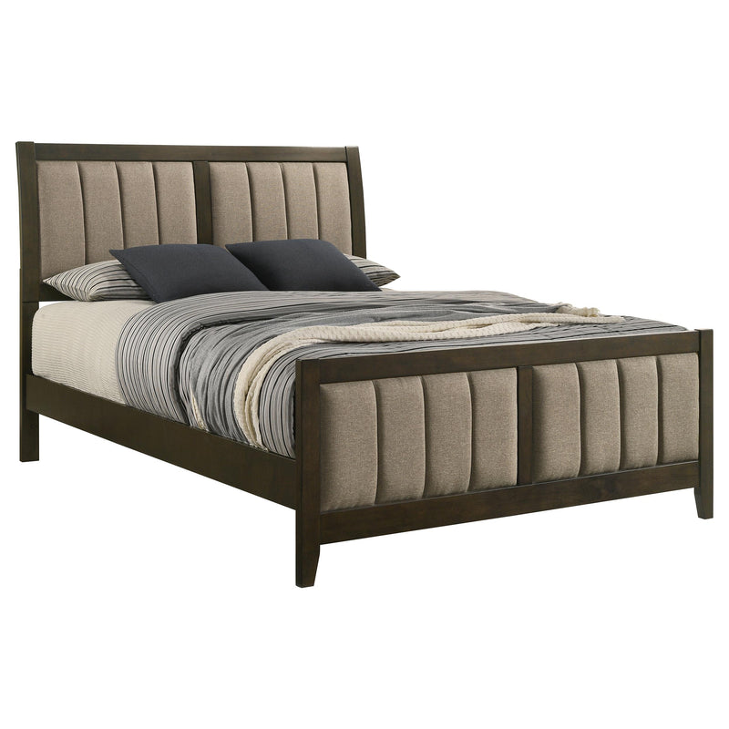  Coaster Furniture Wilkes 224421Q 51-inch Upholstered Queen Bed - Dark Cocoa IMAGE 2