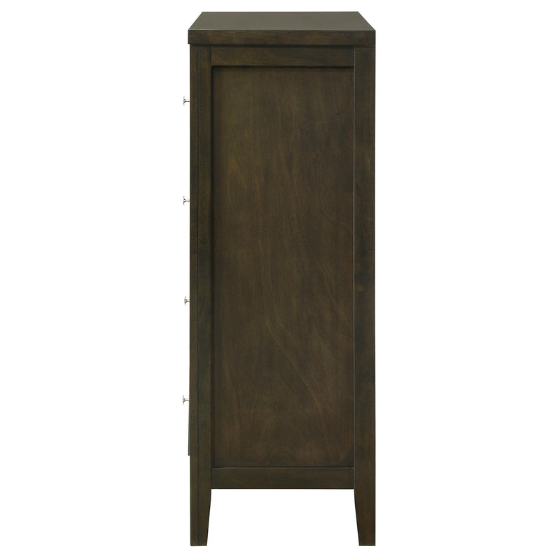  Coaster Furniture Wilkes 224425 4-Drawer Chest of Drawers - Dark Cocoa IMAGE 4