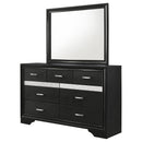 Coaster Furniture Miranda 206363M 7-Drawer Dresser with Mirror - Black IMAGE 3