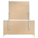  Coaster Furniture Kendall 224403M 6-Drawer Dresser with Mirror - White IMAGE 6