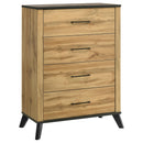  Coaster Furniture Kaywood 225005 4-Drawer Bedroom Chest of Drawers - Natural Pine IMAGE 1