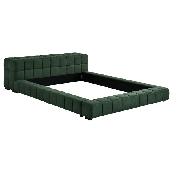  Coaster Furniture Trinity 306120F Upholstered Full Platform Bed - Green IMAGE 1