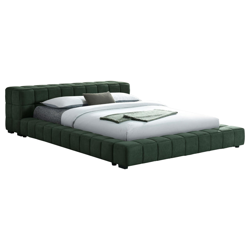 Coaster Furniture Trinity 306120F Upholstered Full Platform Bed - Green IMAGE 2