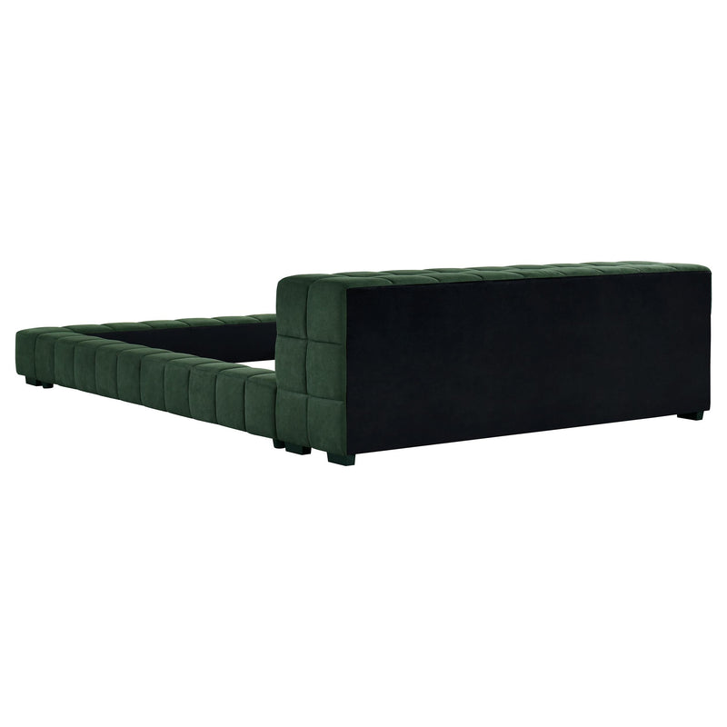  Coaster Furniture Trinity 306120F Upholstered Full Platform Bed - Green IMAGE 3