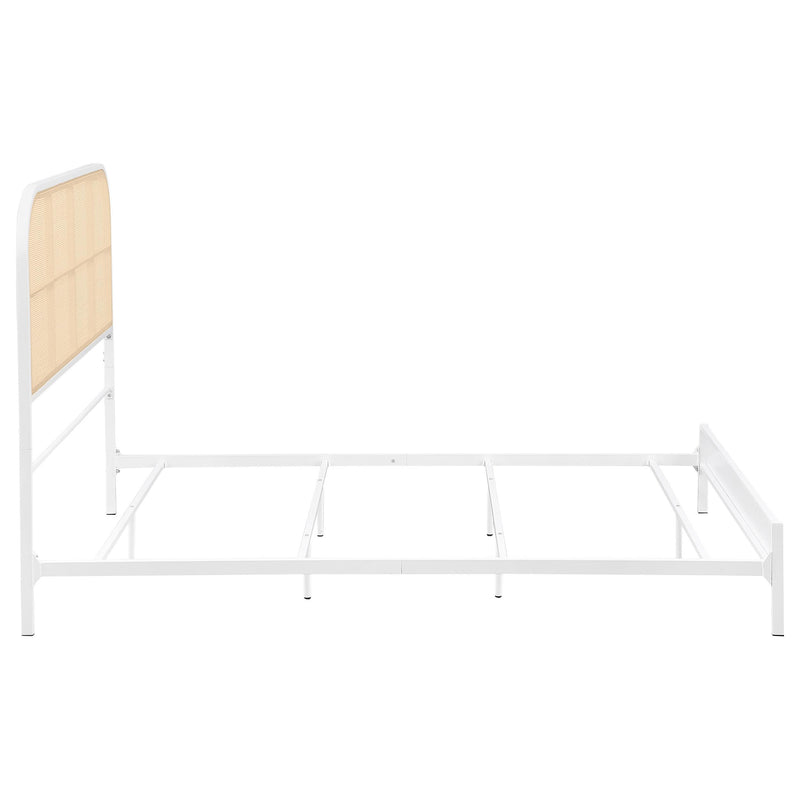  Coaster Furniture Amherst 360301F Radio Weave Rattan Metal Full Bed - White IMAGE 7
