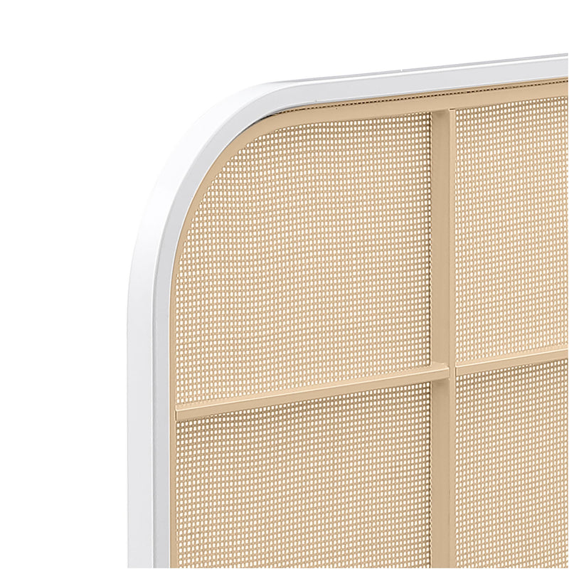  Coaster Furniture Amherst 360301F Radio Weave Rattan Metal Full Bed - White IMAGE 9