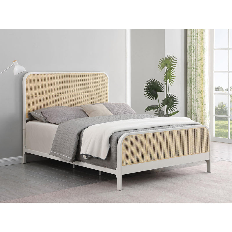 Coaster Furniture Lanewood 360251Q Open Cane Webbing Metal Queen Bed - White IMAGE 8