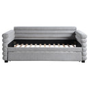  Coaster Furniture Patricia 300718 Boucle Upholstered Twin Day Bed with Trundle - Grey IMAGE 3