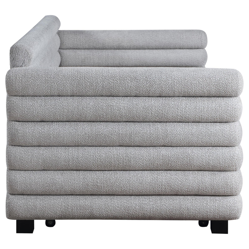  Coaster Furniture Patricia 300718 Boucle Upholstered Twin Day Bed with Trundle - Grey IMAGE 8