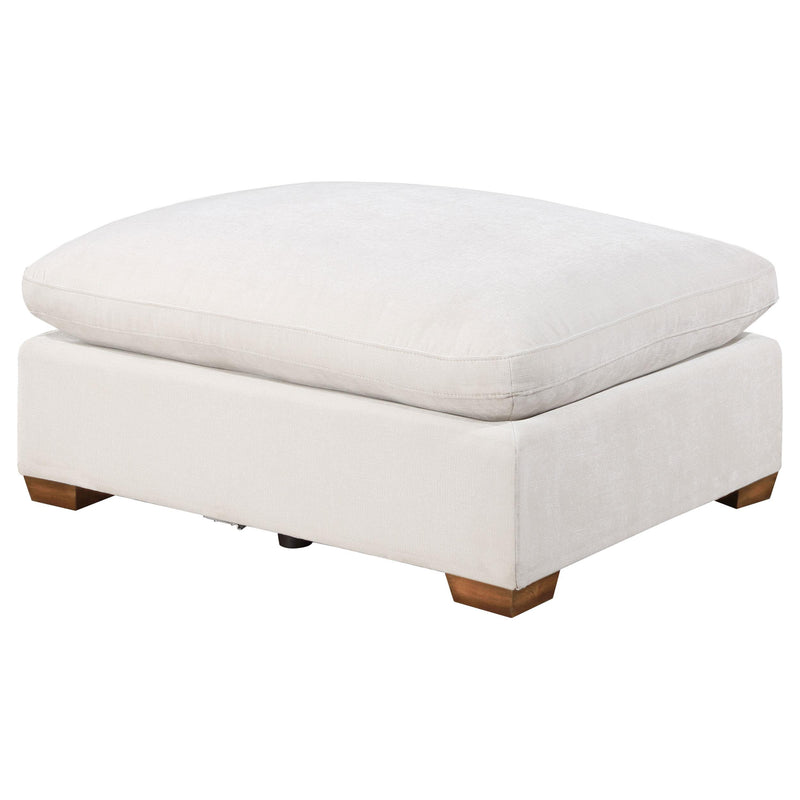  Coaster Furniture Lakeview 551463 Rectangular Upholstered Ottoman - Ivory IMAGE 1