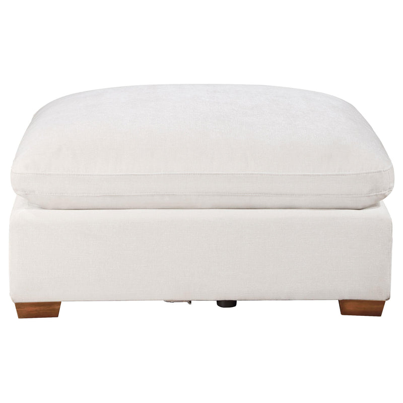  Coaster Furniture Lakeview 551463 Rectangular Upholstered Ottoman - Ivory IMAGE 2