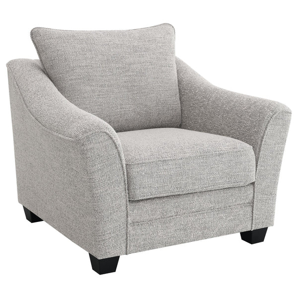  Coaster Furniture Tomkins 509673 Boucle Upholstered Chair - Light Grey IMAGE 1