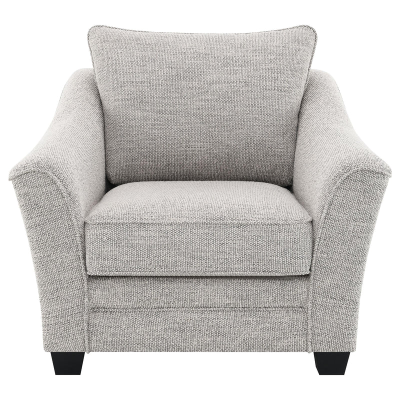  Coaster Furniture Tomkins 509673 Boucle Upholstered Chair - Light Grey IMAGE 2