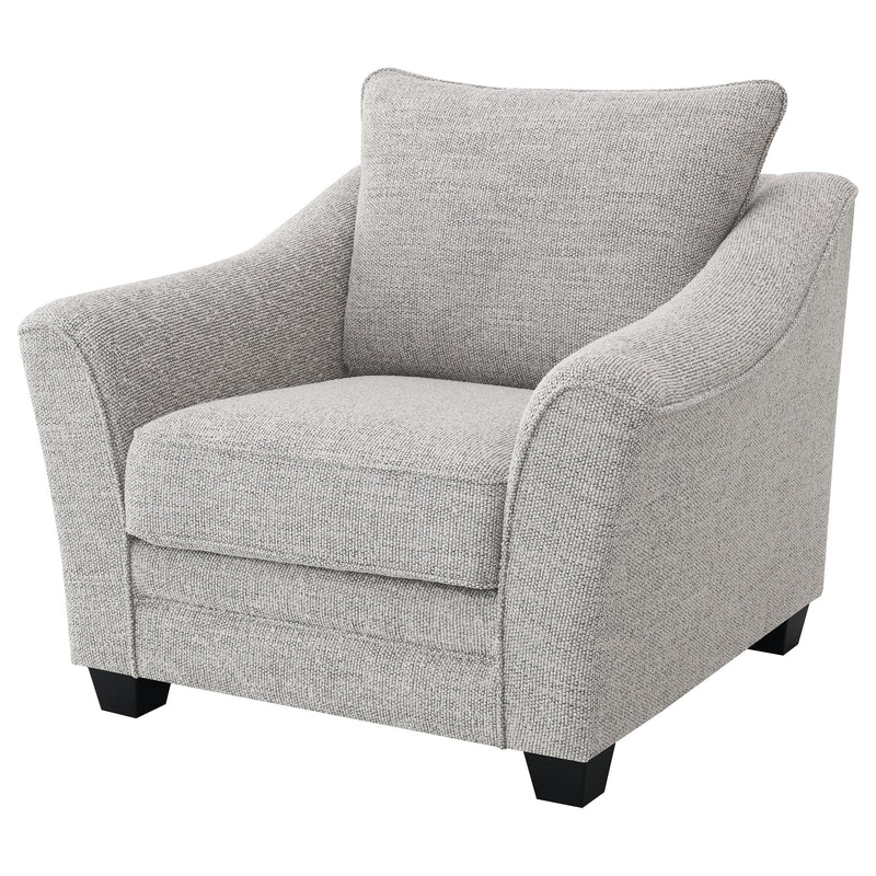  Coaster Furniture Tomkins 509673 Boucle Upholstered Chair - Light Grey IMAGE 3