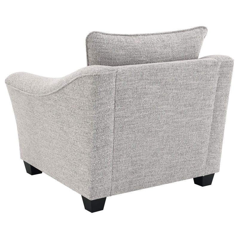  Coaster Furniture Tomkins 509673 Boucle Upholstered Chair - Light Grey IMAGE 5
