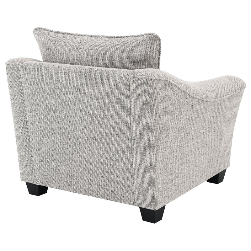 Coaster Furniture Tomkins 509673 Boucle Upholstered Chair - Light Grey IMAGE 6