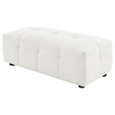 Coaster Furniture Everly 504854 Boucle Upholstered Rectangular Ottoman - Off White IMAGE 3