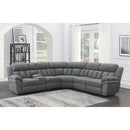  Coaster Furniture Bahrain 609540P 6 pc Modular Power Reclining Sectional - Charcoal IMAGE 6