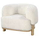  Coaster Furniture Lawler 903169 Upholstered Barrel Back Accent Chair - Ivory IMAGE 3
