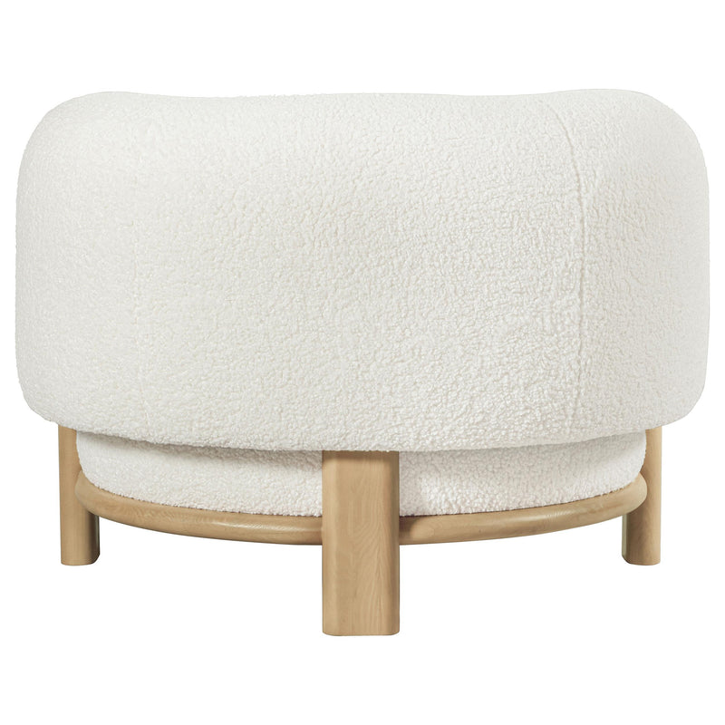 Coaster Furniture Lawler 903169 Upholstered Barrel Back Accent Chair - Ivory IMAGE 6