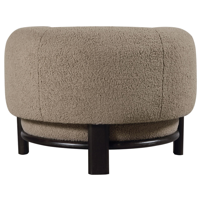  Coaster Furniture Lawler 903170 Upholstered Barrel Back Accent Chair - Mushroom IMAGE 6