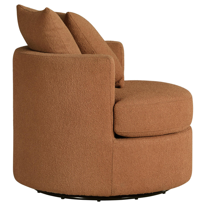  Coaster Furniture Debbie 902275 Upholstered Swivel Accent Chair - Burnt Orange IMAGE 8