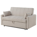  Coaster Furniture Portland 350142 Boucle Upholstered Sleeper Sofa Bed - Latte IMAGE 5