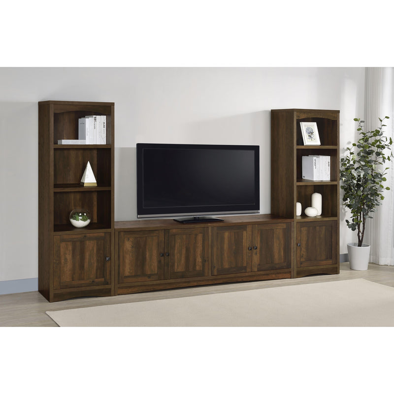  Coaster Furniture Laughlin 724123 4-door Engineered Wood 78-inch TV Stand - Dark Pine IMAGE 10
