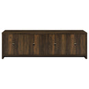  Coaster Furniture Laughlin 724123 4-door Engineered Wood 78-inch TV Stand - Dark Pine IMAGE 7